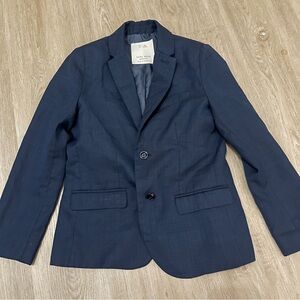 Zara boys collection suit jacket sports coat dark blue size 8